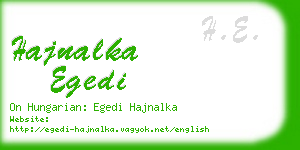 hajnalka egedi business card